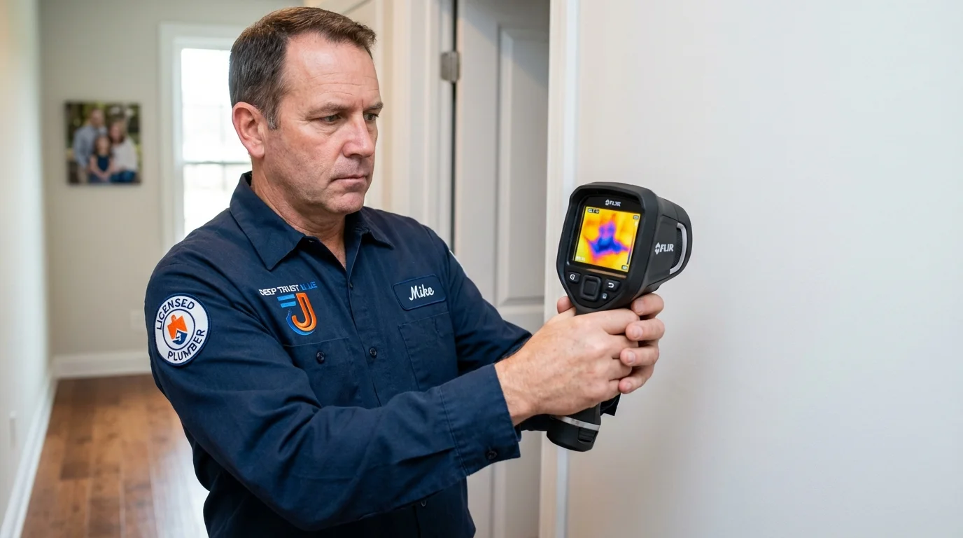 Thermal imaging leak detection by Johns Plumbing LLC in Winnebago
